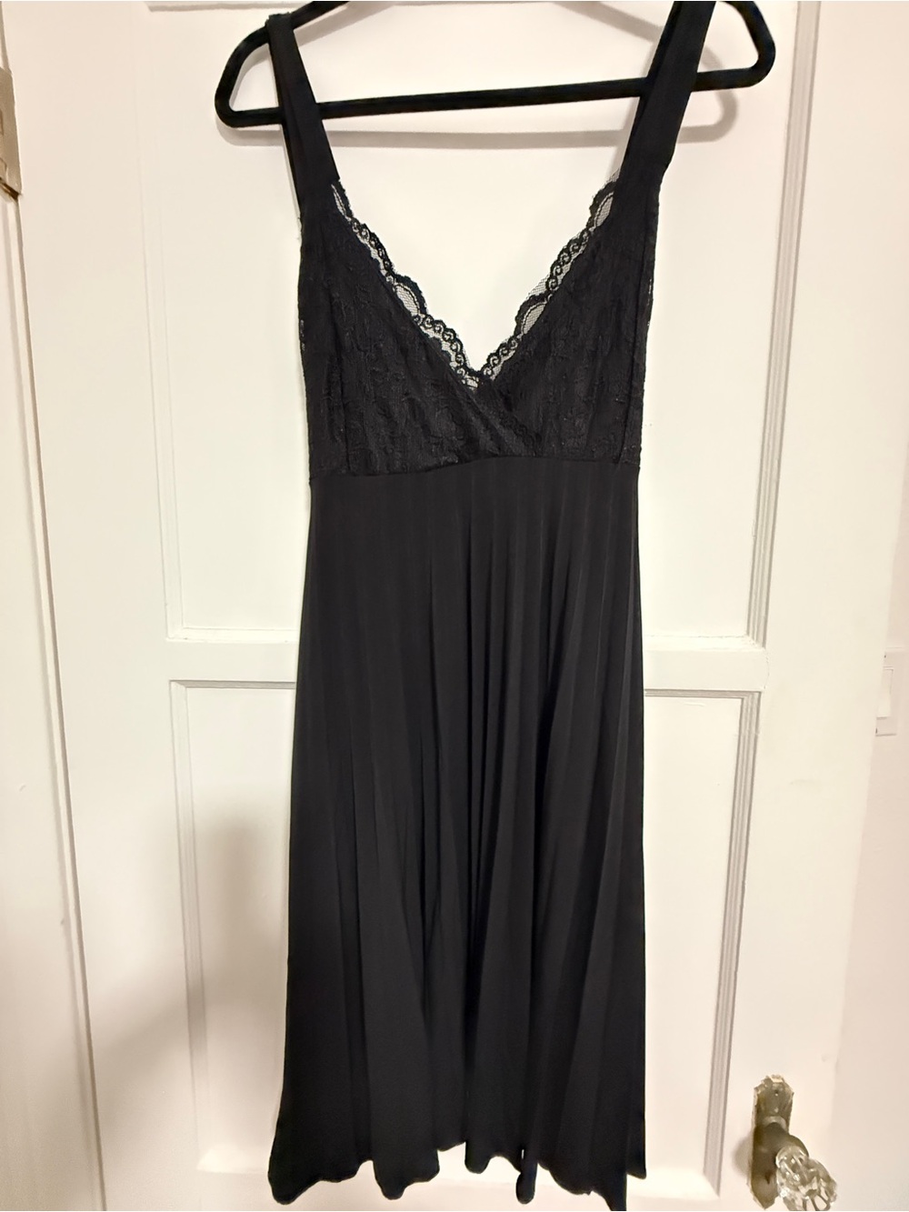 Janette Plus Lace-Trim Black Nightdress - Women's Intimates Sz 3x